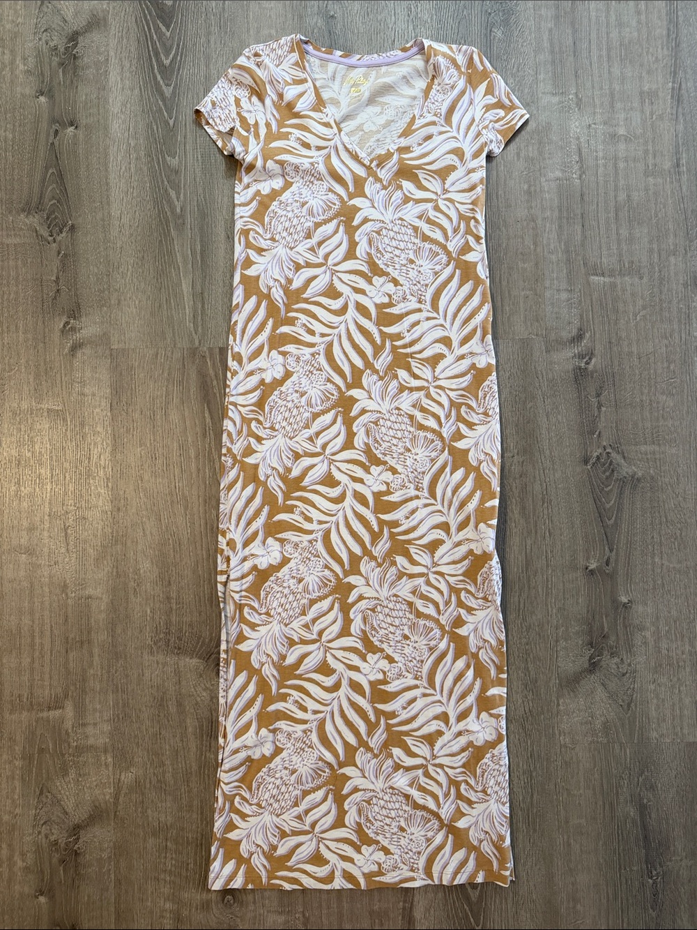 Lilly Pulitzer XXS Etta Short Sleeve V-Neck Casual Summer Pima Cotton Maxi Dress - Picture 2 of 12